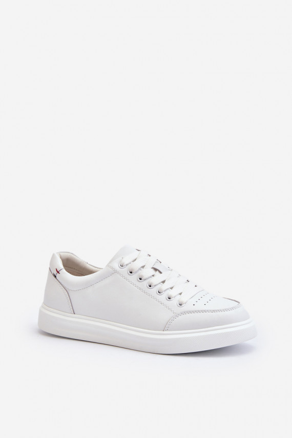 Women's Sneakers Natural Leather White Dimpna