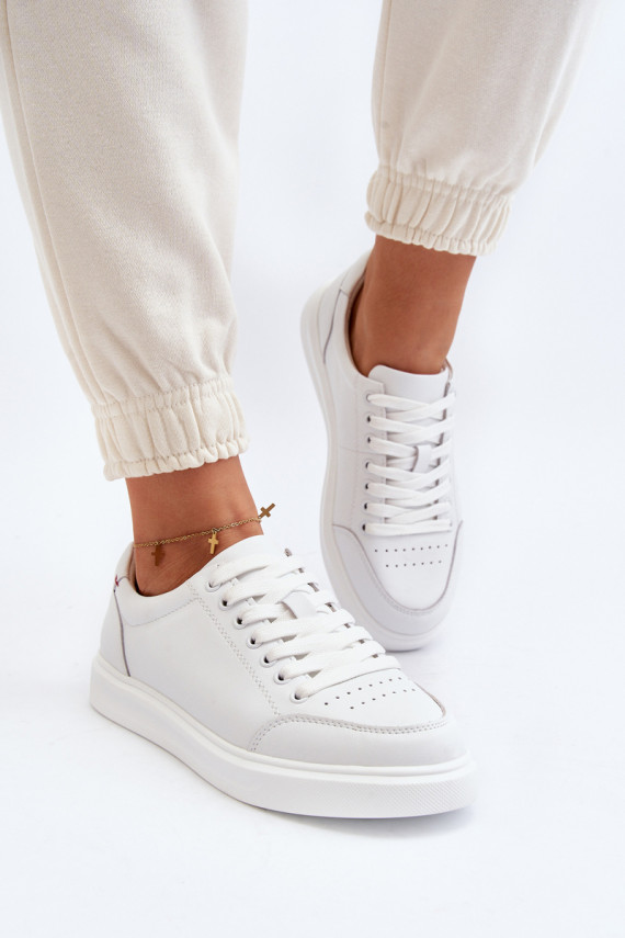 Women's Sneakers Natural Leather White Dimpna
