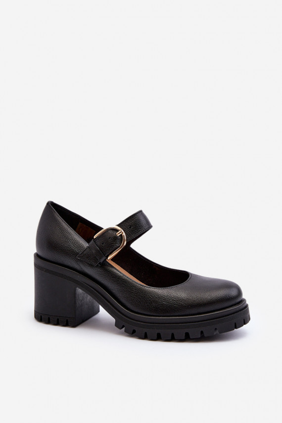 Zazoo 20166 Leather Court Shoes Black