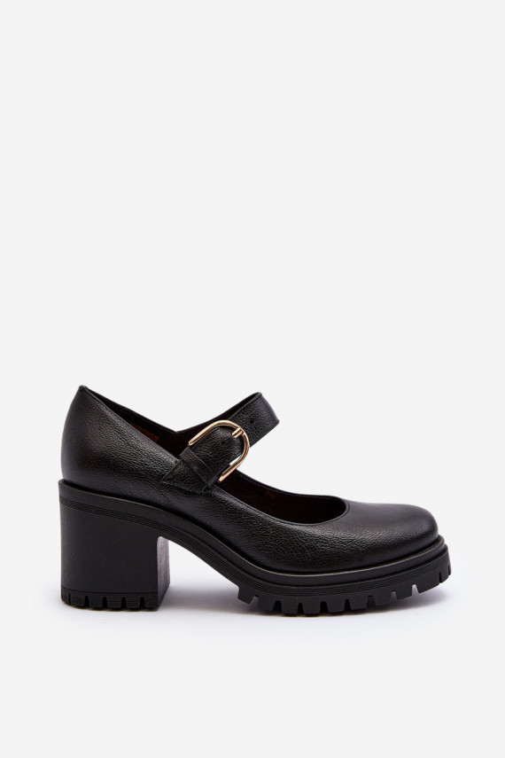 Zazoo 20166 Leather Court Shoes Black