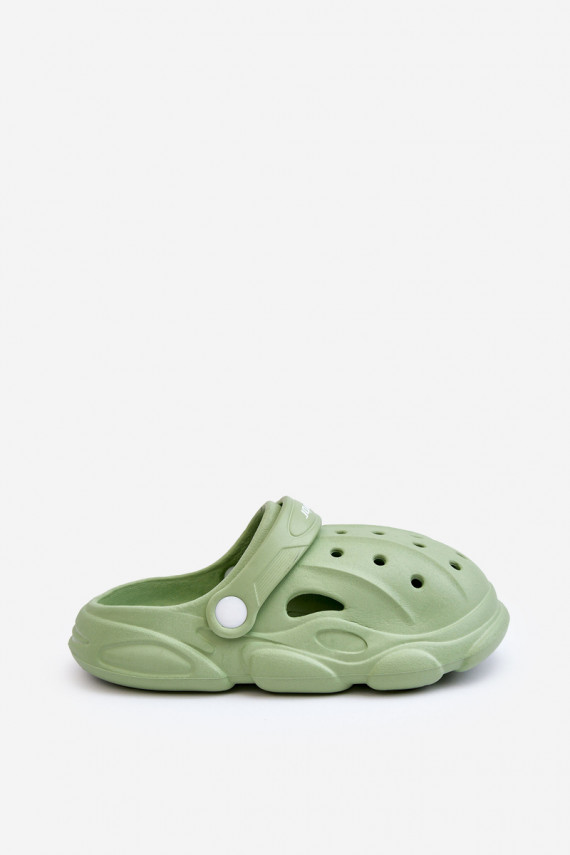 Children's Foam Slippers Crocs Green Cloudy