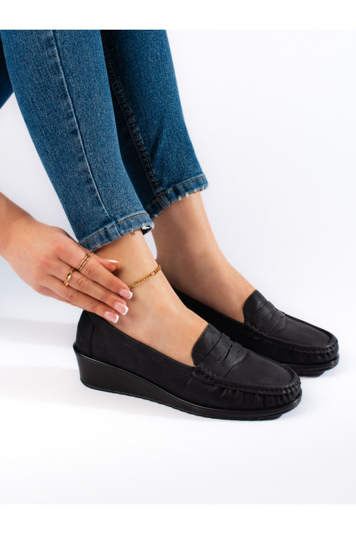 Women's moccasins black