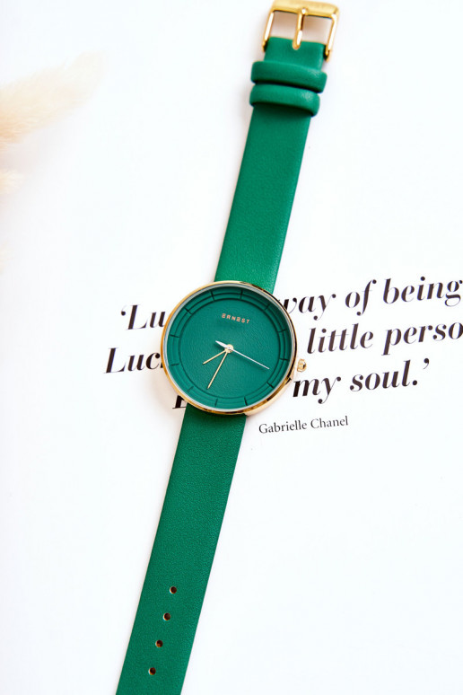 Women's Analog Leather Watch Without Nickel Ernest Green