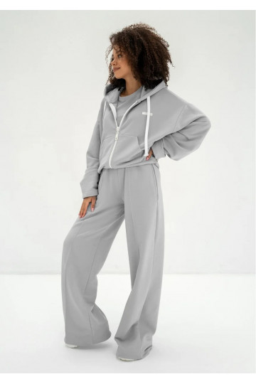 Costa - gray wide leg pants