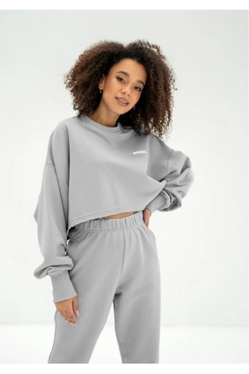 Shore Crop - gray wide jumper