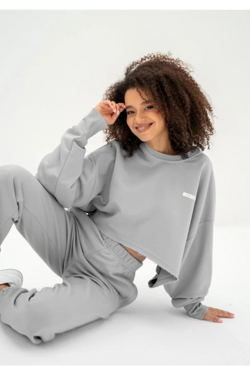 Shore Crop - gray wide jumper 2