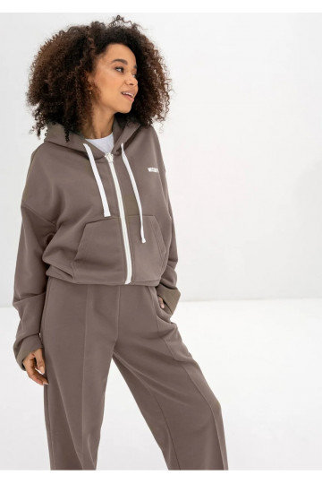 Bane is a taupe wide zip-up... 2