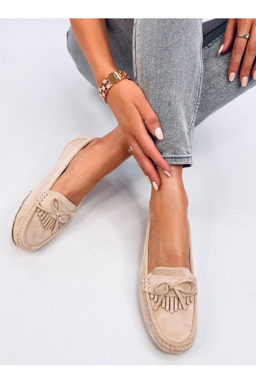 Moccasins of suede MOUTON BEIGE
