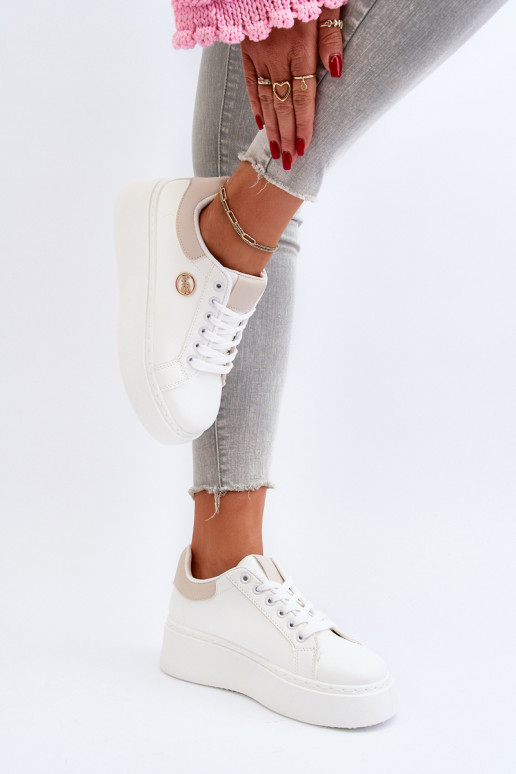 Women's platform sneakers white Eshen Women's platform sneakers white Eshen