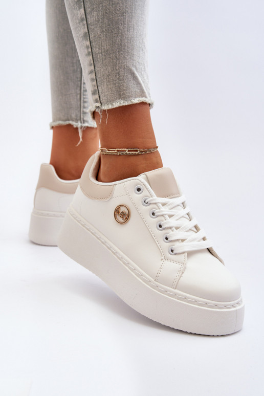Women's platform sneakers white Eshen Women's platform sneakers white Eshen