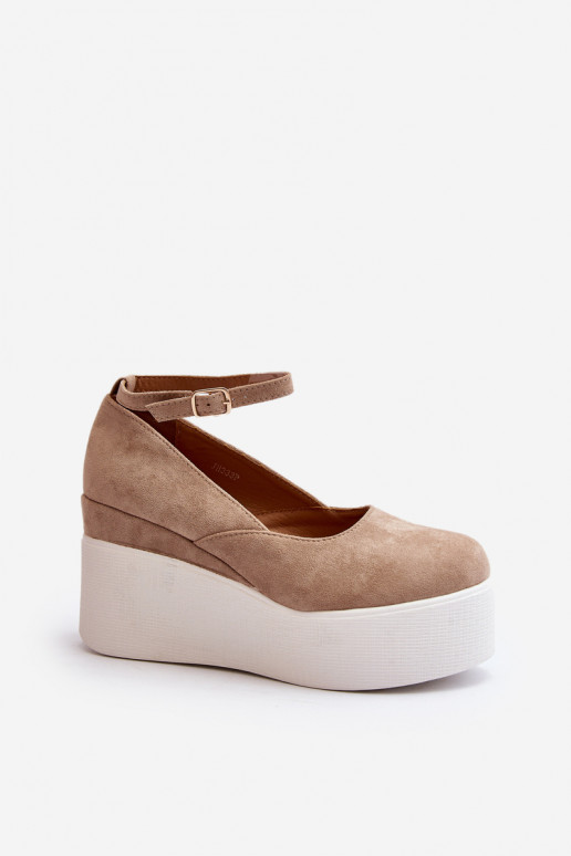 Women's Beige Wedge Espadrilles Malla Women's Beige Wedge Espadrilles Malla