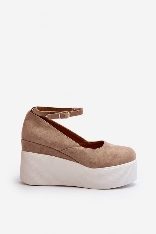 Women's Beige Wedge Espadrilles Malla Women's Beige Wedge Espadrilles Malla