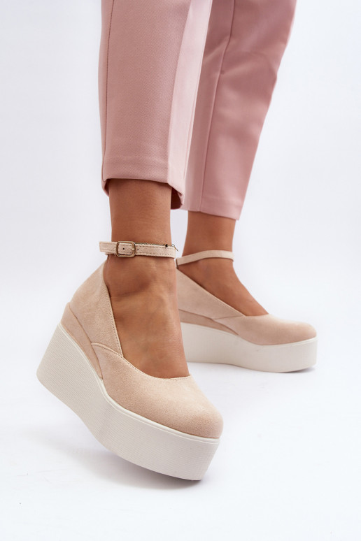 Women's Wedge Espadrilles in Light Beige Malla Women's Wedge Espadrilles in Light Beige Malla