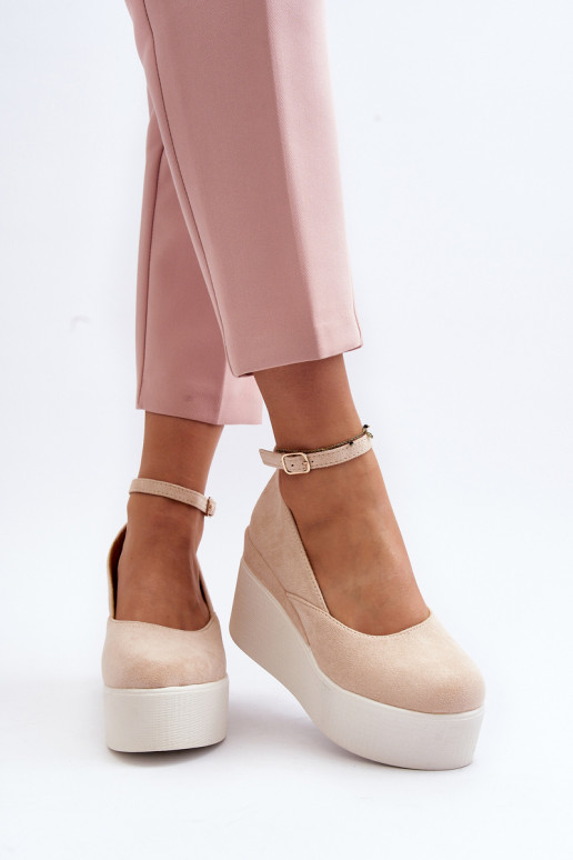 Women's Wedge Espadrilles in Light Beige Malla Women's Wedge Espadrilles in Light Beige Malla