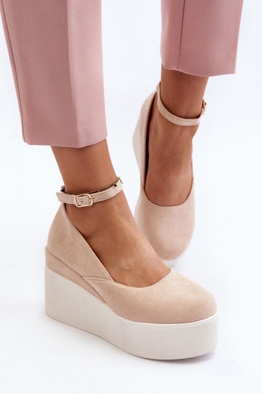 Women's Wedge Espadrilles in Light Beige Malla Women's Wedge Espadrilles in Light Beige Malla