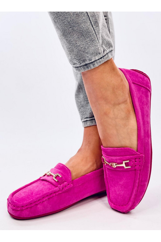 Women's moccasins of suede SOURD pink