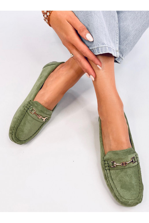 Women's moccasins of suede SOURD L.GREEN