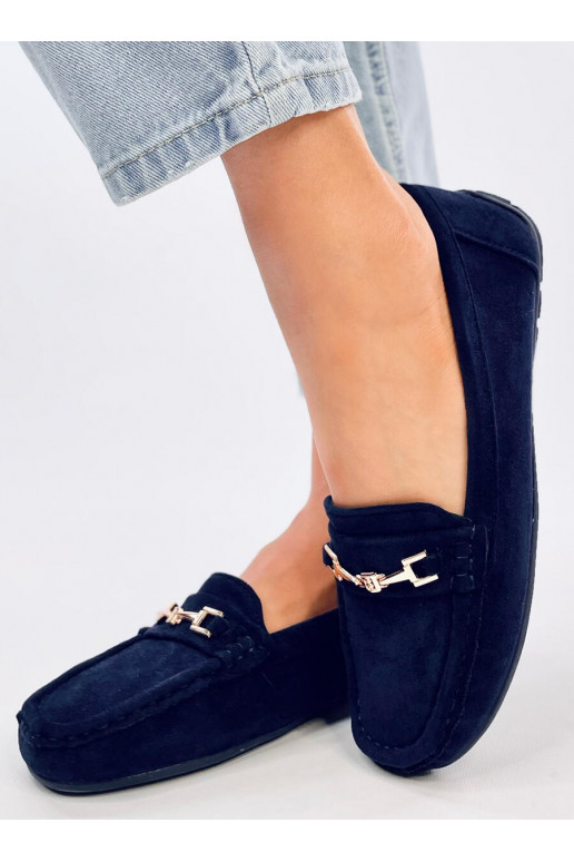 Women's moccasins of suede SOURD NAVY
