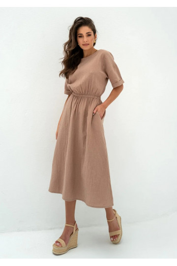 Greta - Beige muslin midi... 2