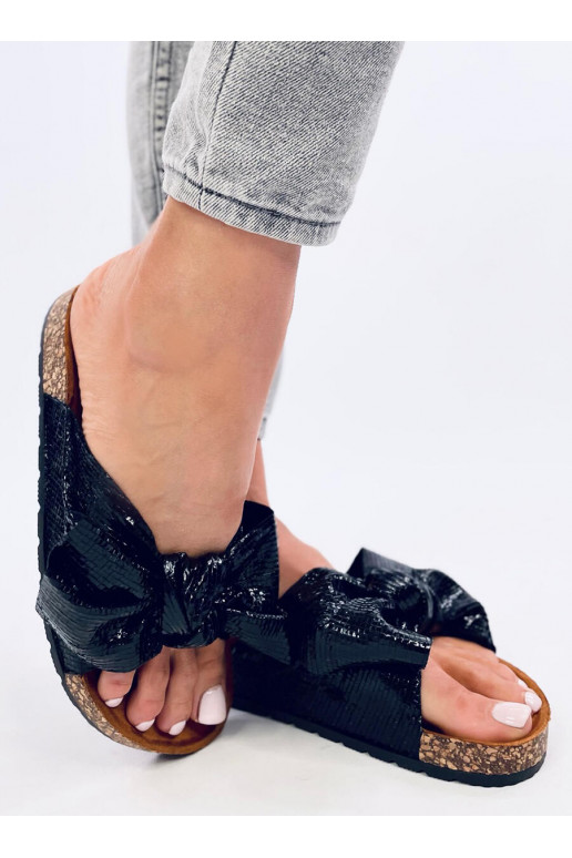 Slippers  with bow AMUR BLACK