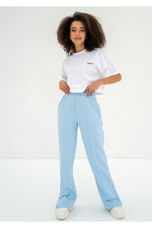 Club - Baby blue snap-buttoned...