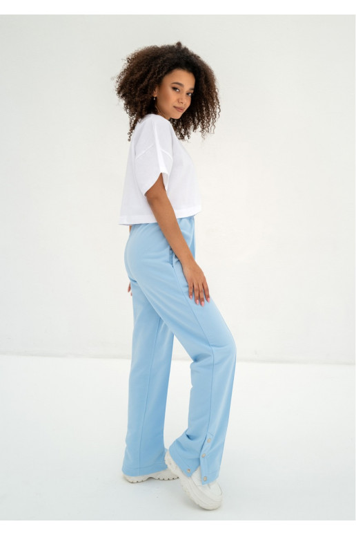 Club - Baby blue snap-buttoned...