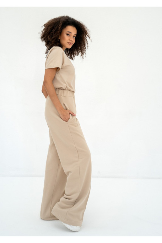 Costa - Sand beige wide sweatpants