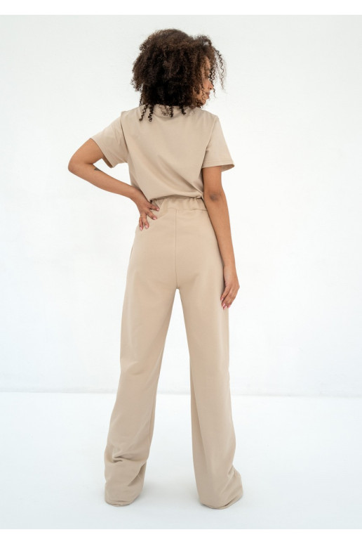 Costa - Sand beige wide sweatpants