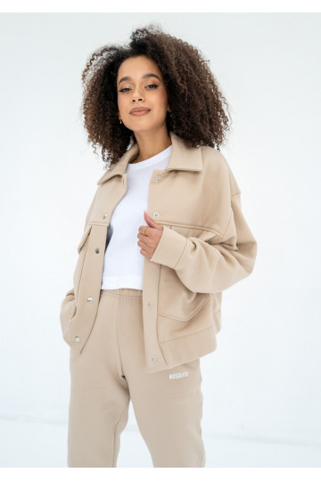 Tribe - Sand beige cargo sweatshirt 2