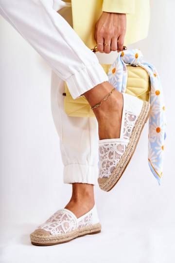 Classic Women's Espadrilles Openwork White Catris 2