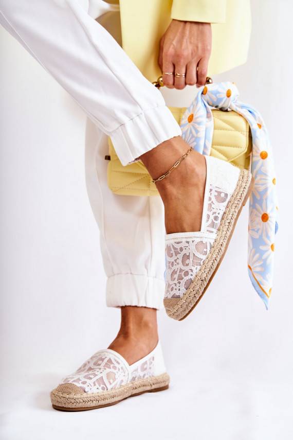 Classic Women's Espadrilles Openwork White Catris