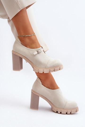 Women's High Heel Pumps Light Beige Tauina 2
