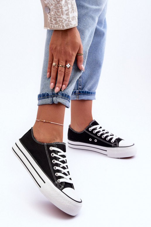 Low Classic Sneakers On Platform Black Jazlyn Low Classic Sneakers On Platform Black Jazlyn