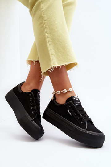 Women's Platform Trainers Lee Cooper Black