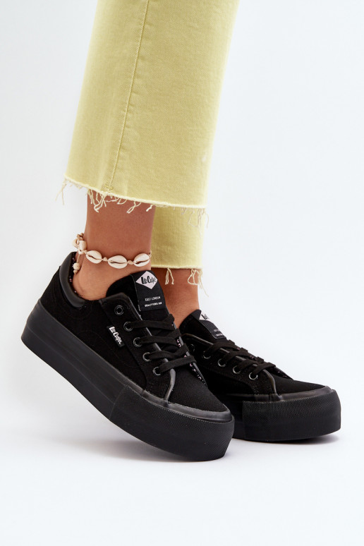 Women's Platform Trainers Lee Cooper Black