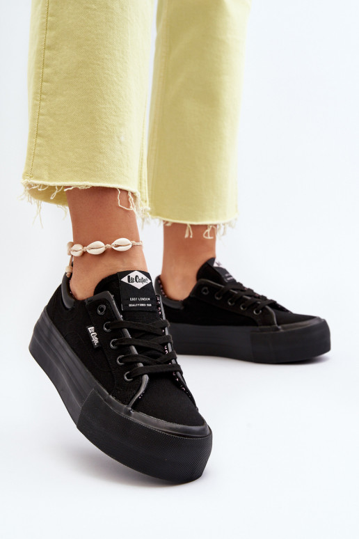 Women's Platform Trainers Lee Cooper Black