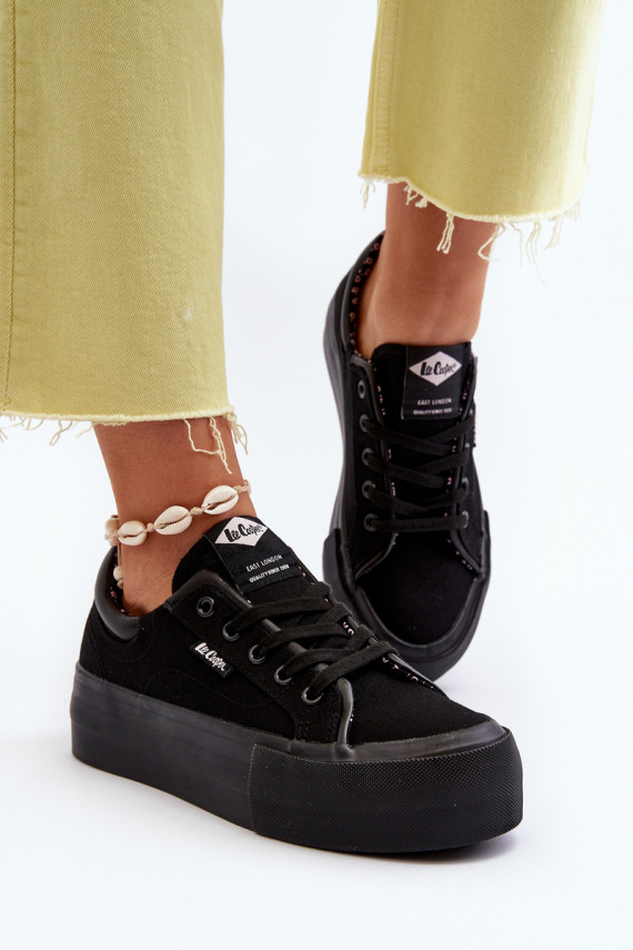Women's Platform Trainers Lee Cooper Black