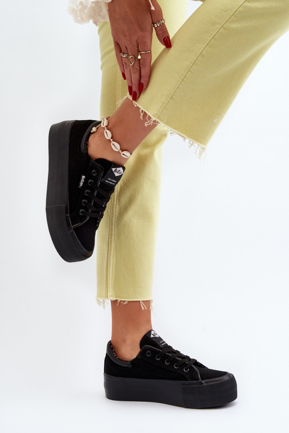 Women's Platform Trainers Lee Cooper Black