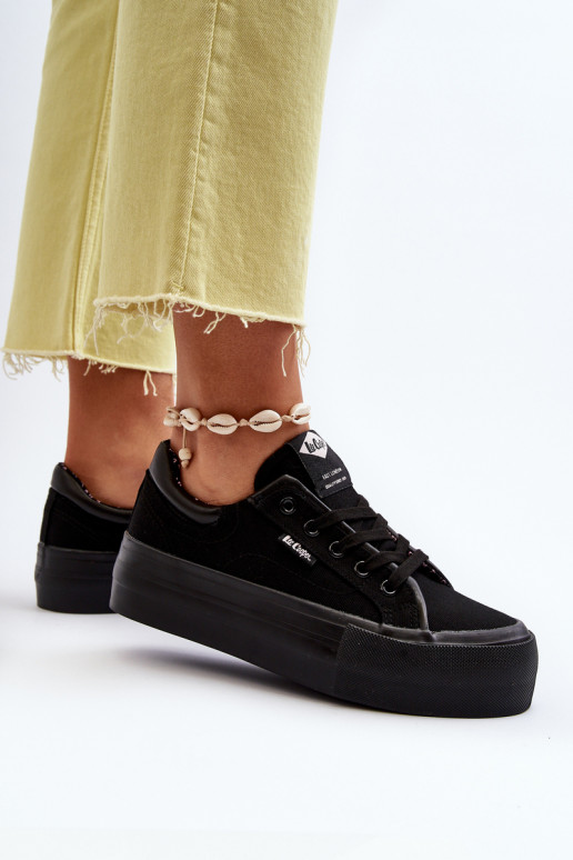 Women's Platform Trainers Lee Cooper Black