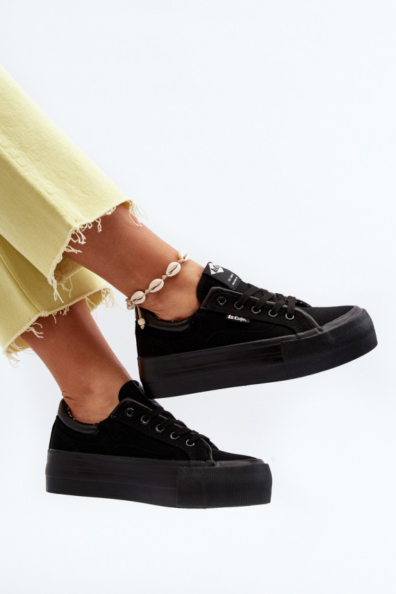 Women's Platform Trainers Lee Cooper Black