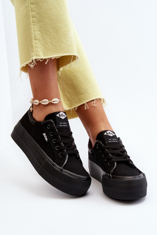 Women's Platform Trainers Lee Cooper Black