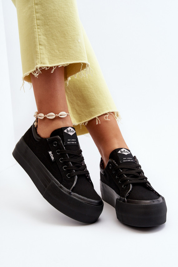Women's Platform Trainers Lee Cooper Black