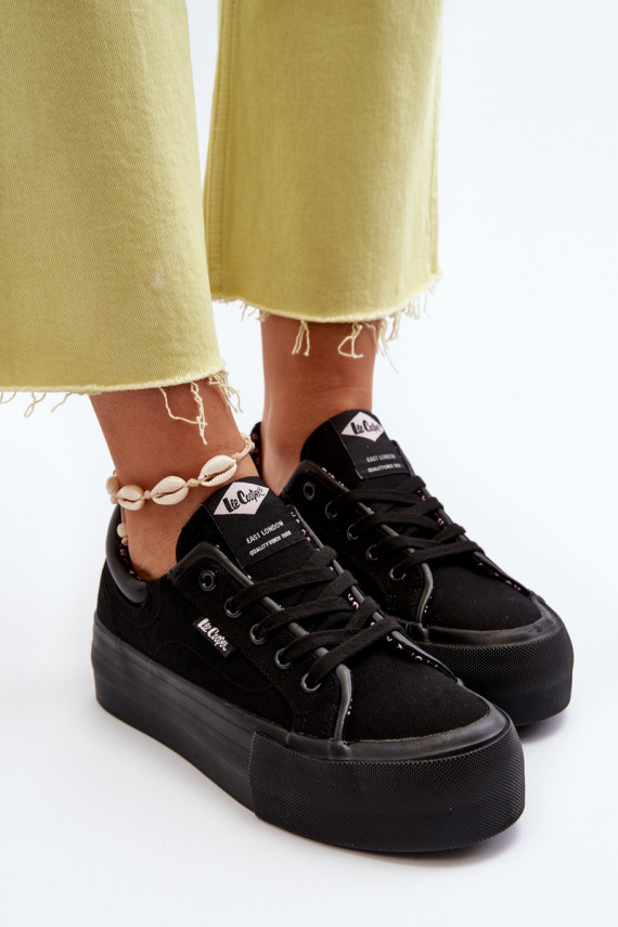 Women's Platform Trainers Lee Cooper Black