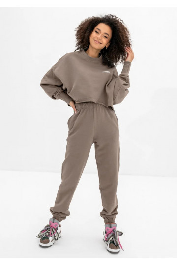 Shore Crop - taupe sweater 2