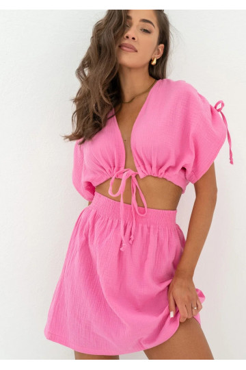 Ari - pink muslin blouse