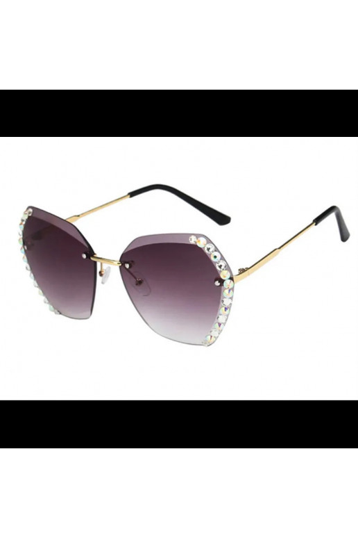 Elegant sunglasses with crystals GRADIENT GRAY