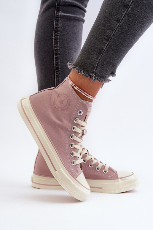 Women's High-Top Sneakers Big Star NN274277 Pink Women's High-Top Sneakers Big Star NN274277 Pink