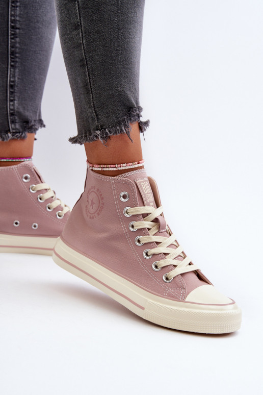 Women's High-Top Sneakers Big Star NN274277 Pink Women's High-Top Sneakers Big Star NN274277 Pink
