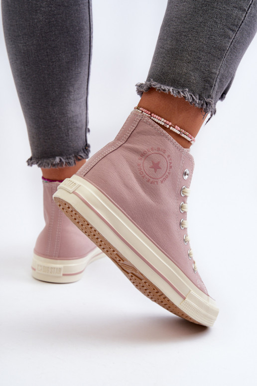 Women's High-Top Sneakers Big Star NN274277 Pink Women's High-Top Sneakers Big Star NN274277 Pink