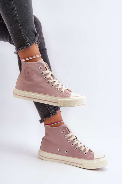 Women's High-Top Sneakers Big Star NN274277 Pink Women's High-Top Sneakers Big Star NN274277 Pink